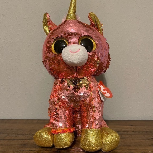 Ty Beanie Boo - Sunset‎ Unicorn sequin flippable - Picture 1 of 6